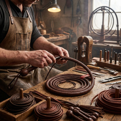 4 Feet to 16 Feet Handmade  Kangaroo Hide Leather Bullwhip 16 Plait Indiana Jones Style Bull whip