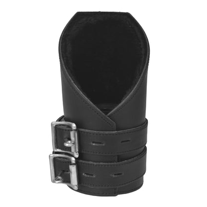 Heavy Duty Leather Suspension Wrist Cuffs Padded Adjustable Locking Restraints for Play