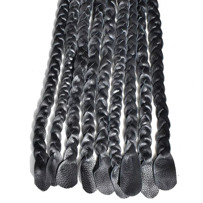 Cat o Nine Tails Flogger Genuine Cowhide Leather Whip for Impact Play