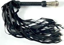 Handmade Heavy Duty Black Leather Flogger Premium Impact Play Whip