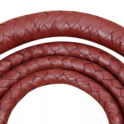 6 Feet 12 Plait Braided Bullwhip Handmade Genuine Leather Bull Whip Handmade