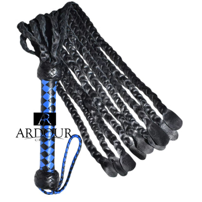Cat o Nine Tails Flogger Genuine Cowhide Leather Whip for Impact Play
