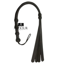 Handmade Genuine Leather Braided Flogger 4 Tail Slapper Whip