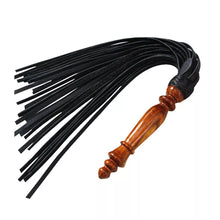 Handmade Genuine Cowhide Leather Flogger 25 Tail BDSM Whip with Solid Wood Handle