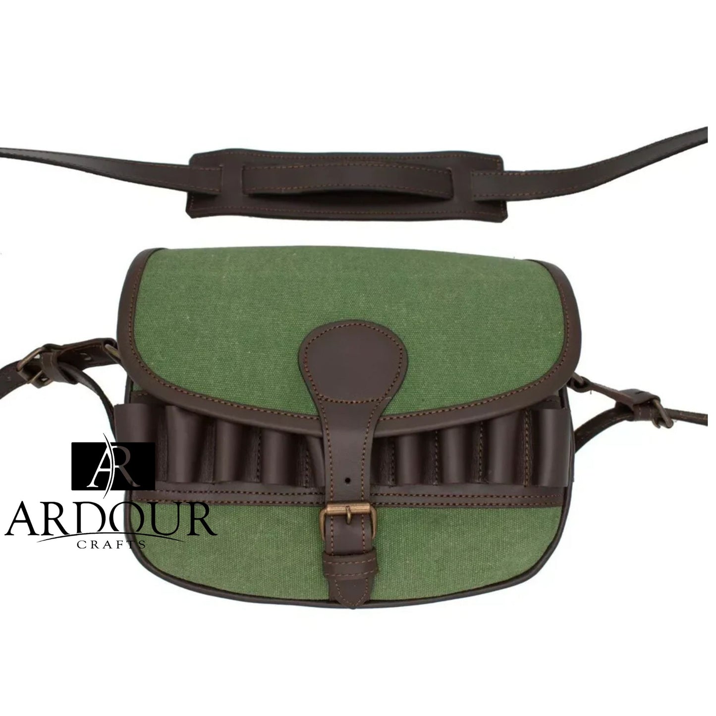 Handmade Leather Shotgun Shell Pouch Hunting Sporting