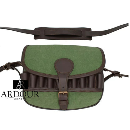 Handmade Leather Shotgun Shell Pouch Hunting Sporting