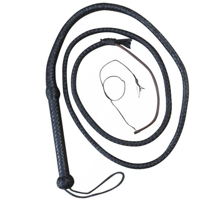 8 Feet Handcrafted Cowhide Leather Bullwhip 12 Plait Design Indiana Jones Inspired
