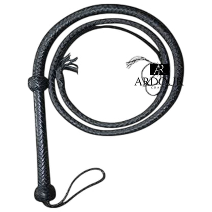 Indiana Jones 6 Feet Heavy Duty Cowhide Leather Bullwhip 12 Plaits Quality for Training Recreation