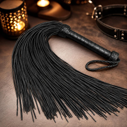 100 Falls Genuine Cowhide Leather Lace Flogger Heavy Stingy Whip