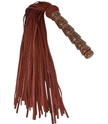 Genuine Cowhide Leather Flogger Whip 50 Thick Tails for Heavy Thuds Impact Play