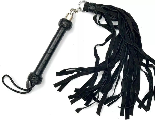 Handmade Cowhide Suede Leather Flogger Durable Soft Elegant Design