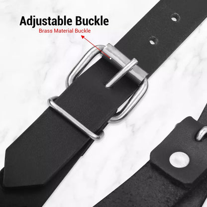 Men s Cowhide Leather Body Chest Harness Belt with O Ring Clubwear Corset