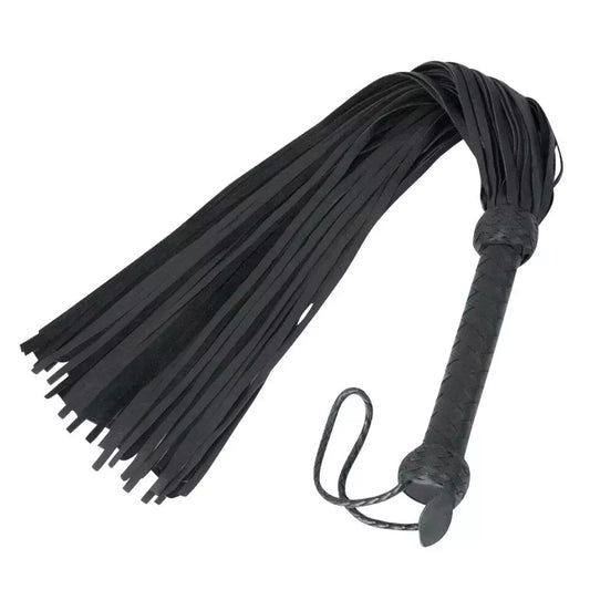 BDSM Heavy Duty Cowhide Leather Flogger 50 Thick Tails for Deep Impact Handmade