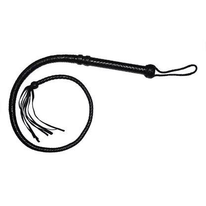 3 to 6 Feet Handcrafted Genuine Cow Hide Leather Bull Whip  with Braided Knobs