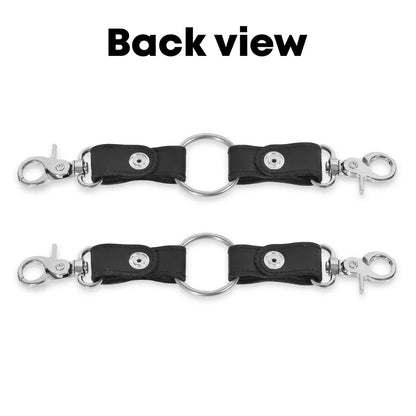 Genuine Cowhide Leather Hog Tie 9.5 Two Way Pin Connector with Snap Clip