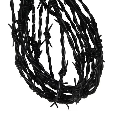 Genuine Cowhide Leather Flogger Thorny Rose Design with 9 Tails Elegant Impactful Whip