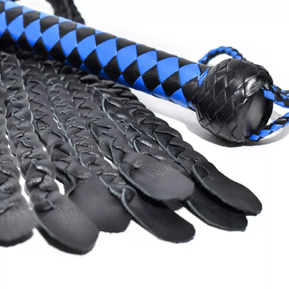 Cat o Nine Tails Flogger Genuine Cowhide Leather Whip for Impact Play